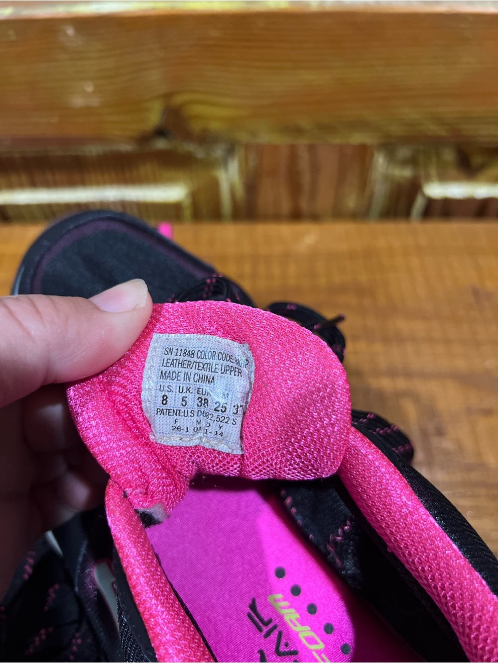 Skechers Black Athletic Sneakers with Pink Accents - Picture 11 of 11